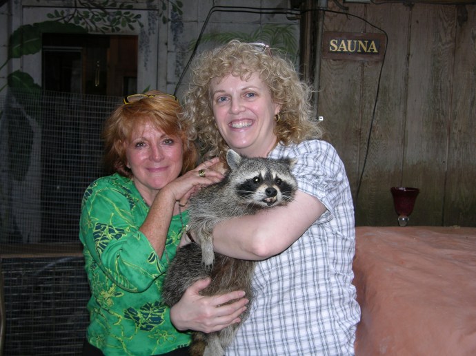 Barbara Tidwell and Amy Hartmann with Taz